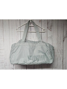 PUMA Light Grey Nylon Gym Bag